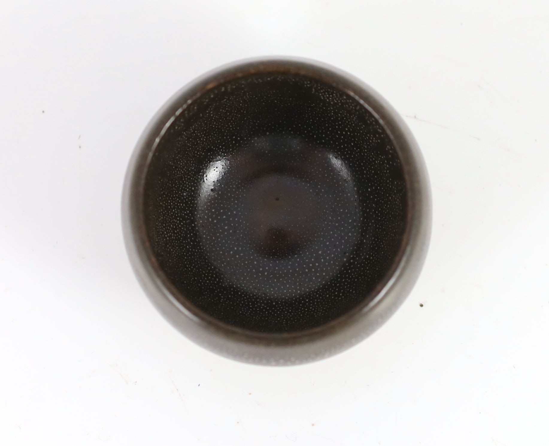 A Chinese oil spot glazed bubble cup, 7cm diameter